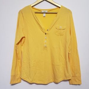 EUC LOFT Yellow Long Sleeve Tee
